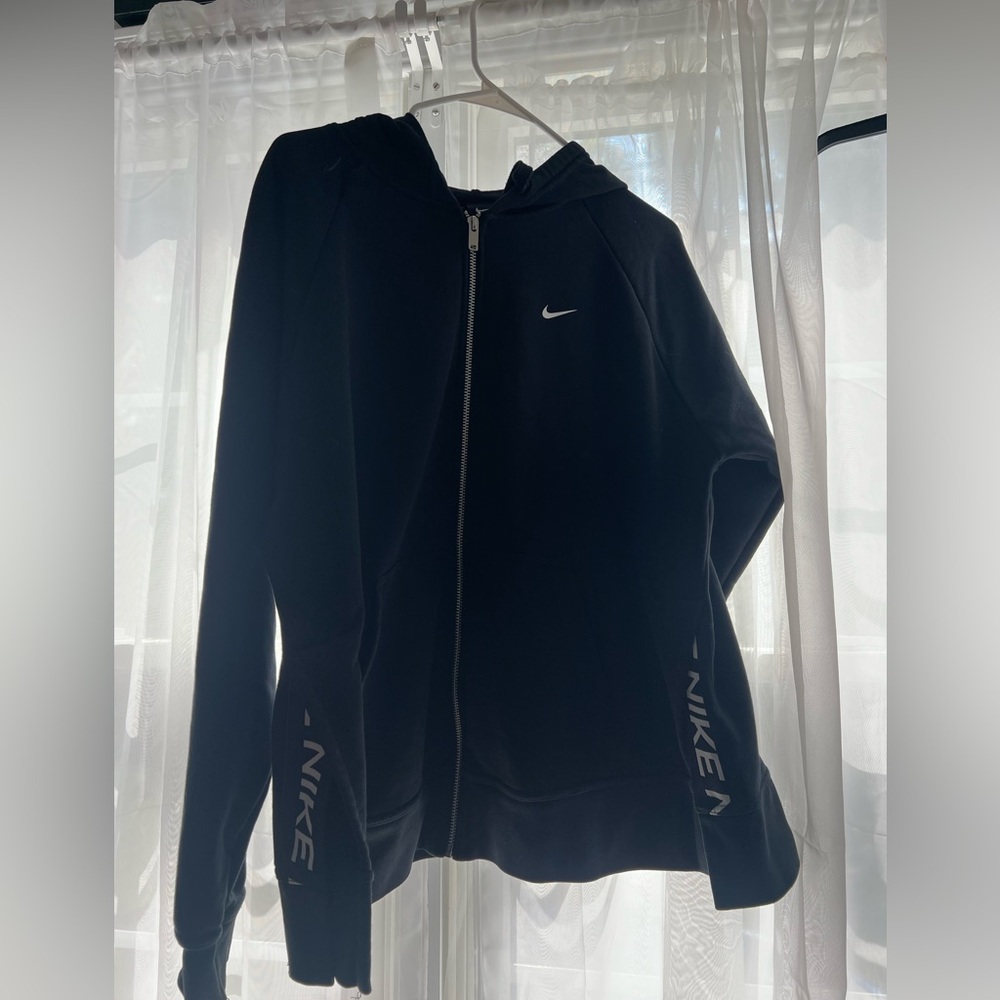 Nike black Zip-Up. Size L